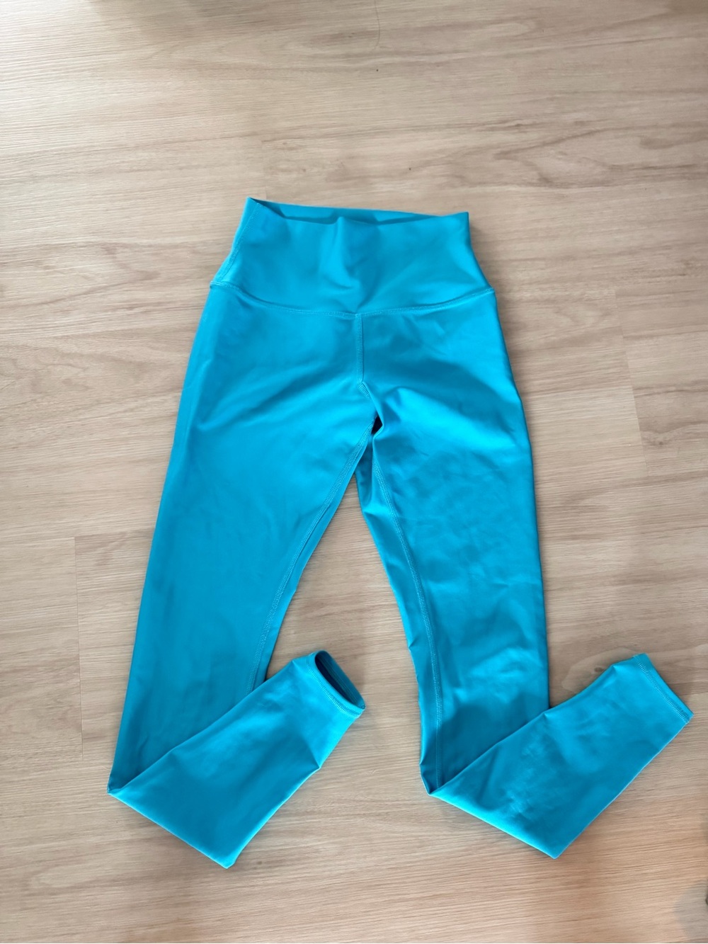 Alo Yoga High-Rise Turquoise Leggings Small Athletic Gym Yoga Full length